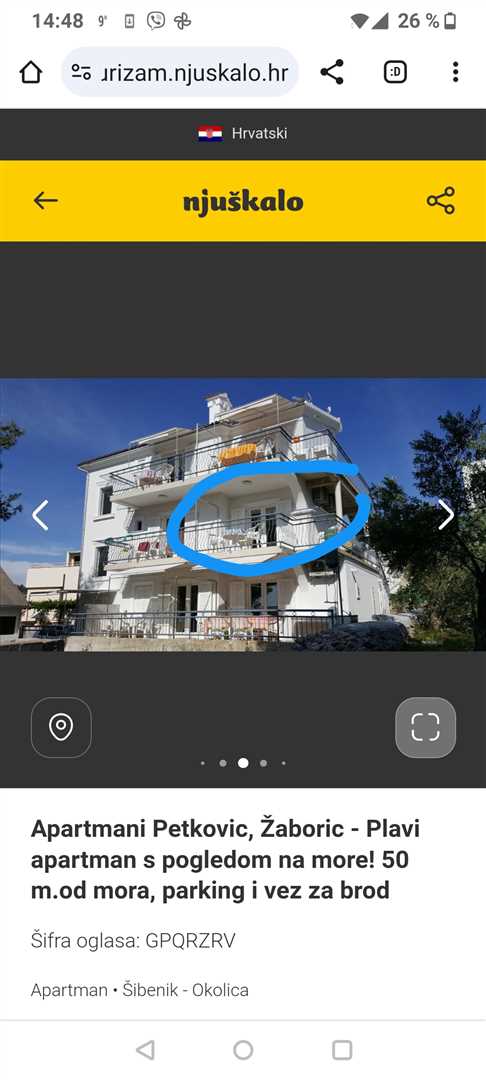 Apartments Petković, Žaborić - Blue apartment 50m from the sea, parking and berth