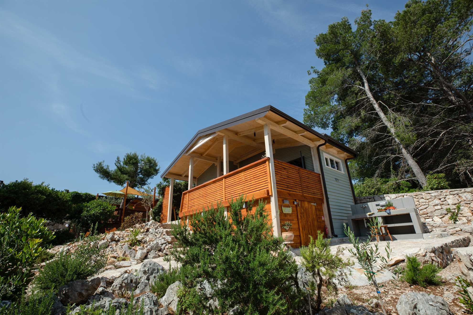 Unique GLAMPING wooden house with sea view - ISLAND OF ŠOLTA